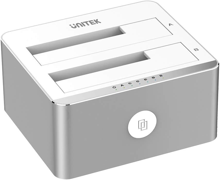 Black Dual Bay External Hard Drive Docking Station for 2.5/3.5-inch HDD SSD, Pack of 2 K3656