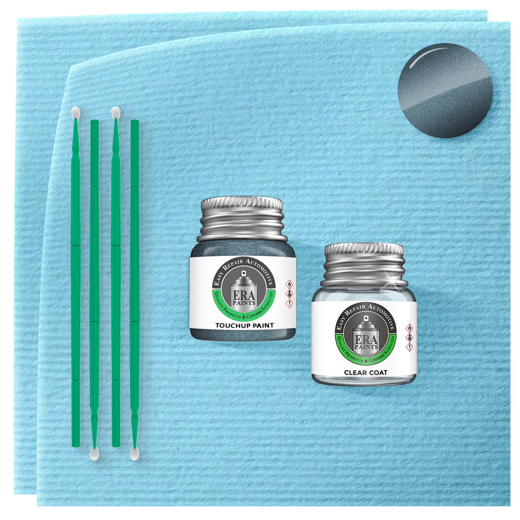 Blue Gray Metallic Automotive Touch Up Paint Jar E80449