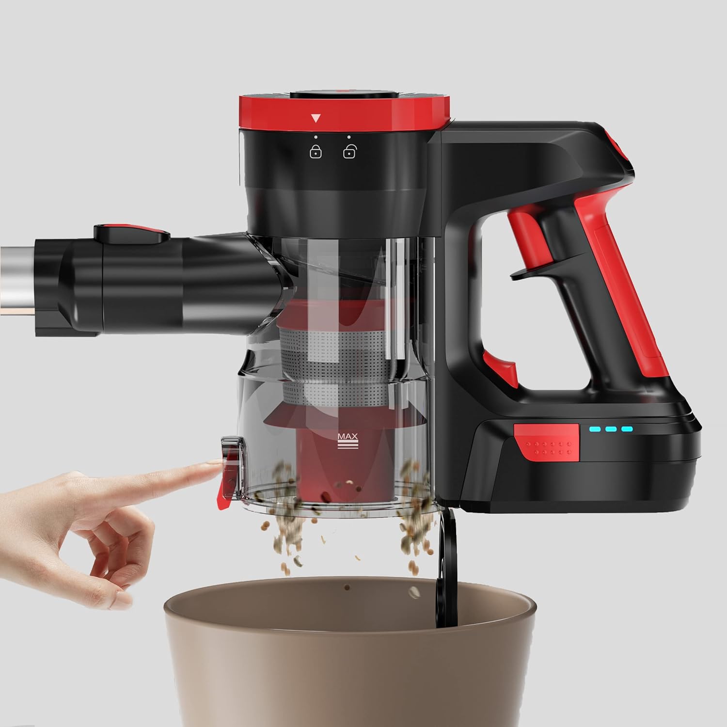 Cordless Vacuum Cleaner, 22Kpa Suction, 40 Minutes, Lightweight Stick Vac with LED Powerhead U74251