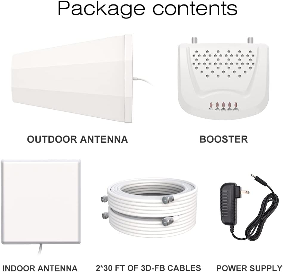 Cell Phone Signal Booster Kit, 2G/3G/4G LTE, 5G Ready C723847