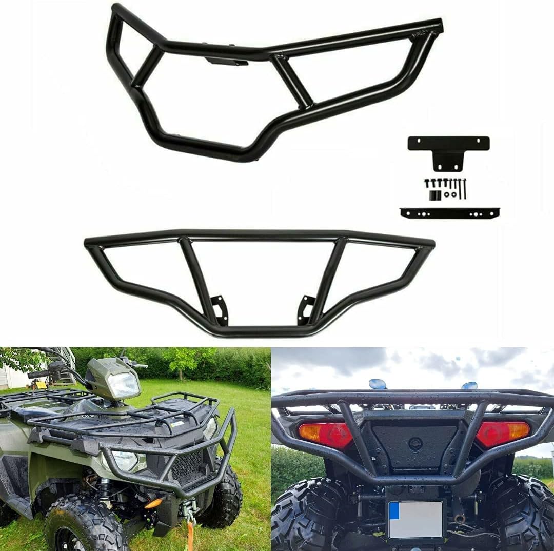 ATV Front and Rear Brush Guard Bumper Protector (Set of 2) V246