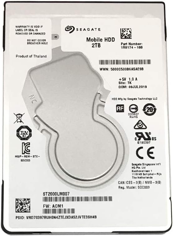 2TB 5400RPM 128MB Cache SATA 6Gb/s 2.5in Internal Hard Drive F695606