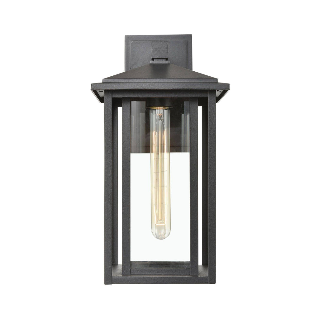 Matte Black 1-Light Sconce with Clear M31250