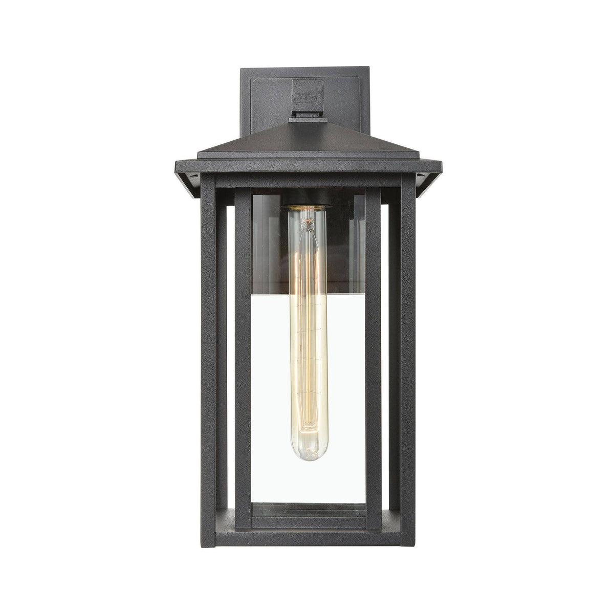 Matte Black 1-Light Sconce with Clear M31250