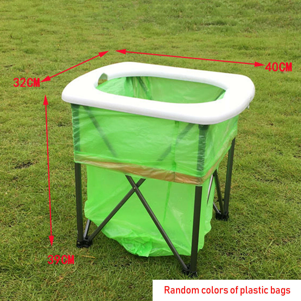 Portable Folding Toilet Commode Seat with Steel Feet R75795