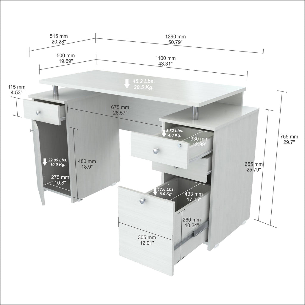 White Computer Desk O45783