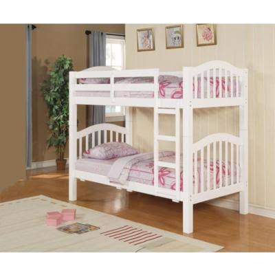 White Twin/Twin Bunk Bed F12419
