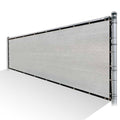 Grey Privacy Fence Screen HDPE Mesh Windscreen with Reinforced Grommets V495
