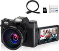 4K 48MP Digital Camera with 3.0 inch 180° Flip Screen and 32GB Memory Card Q42660