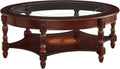 Walnut Solid Wood Semi-Circle Console Table with Drawer R620