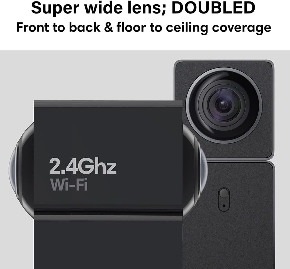 Indoor Security Camera, 1080P HD WiFi, 2 Cams Built-in 1, 360, Motion Detection, Night Vision, 2-Way Audio T286020