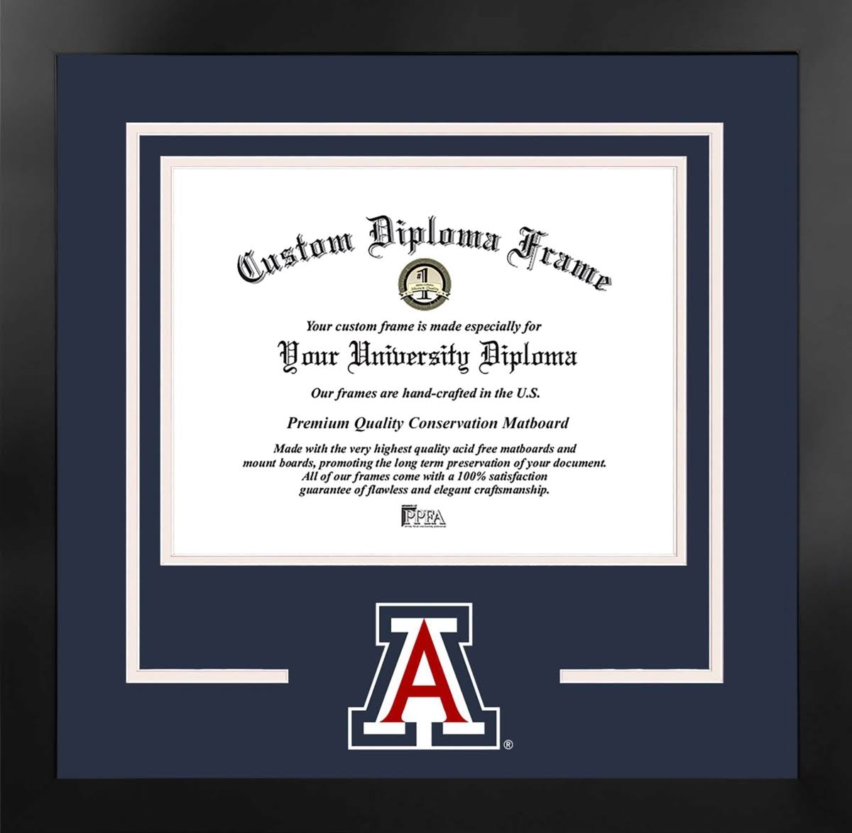 11 x 8.5 in. Black Frame Diploma L8098