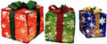 Set of 3 Christmas Lighting Shrink Gift Boxes with Waterproof Plug in Power Supply (Snowflake) Pack of 2 P44919