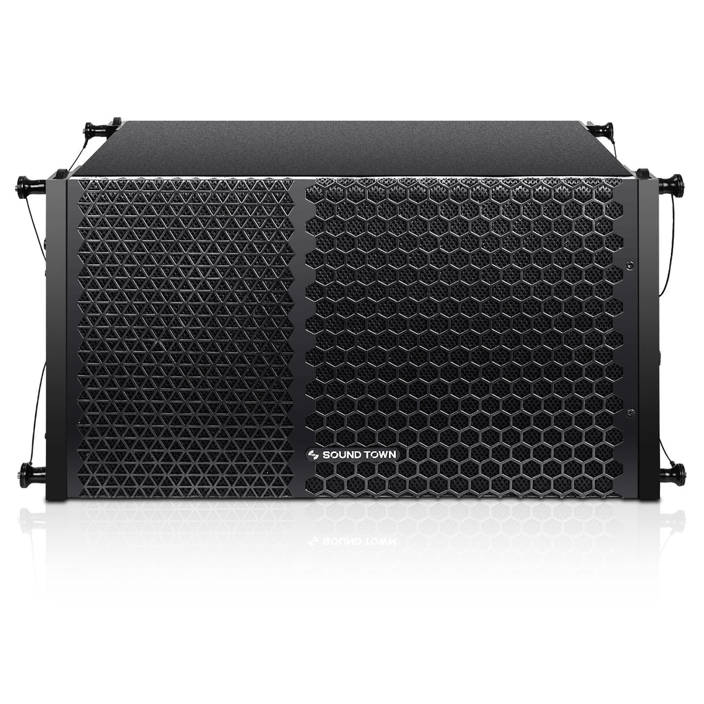 10 Powered Two-Way Line Array Loudspeaker System with Titanium Compression Driver, Black R1997