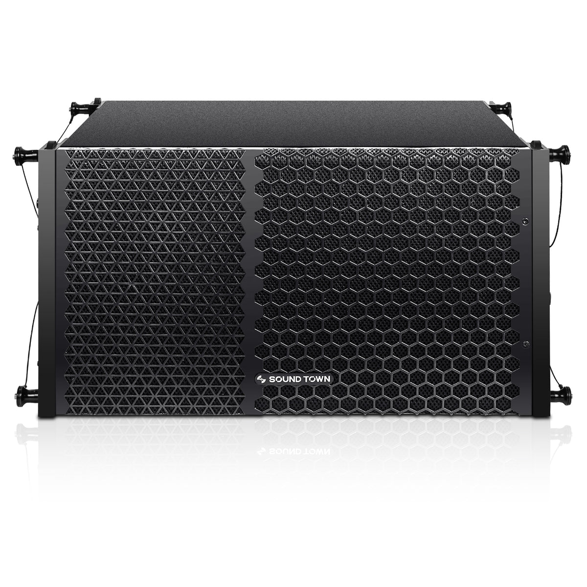 10 Powered Two-Way Line Array Loudspeaker System with Titanium Compression Driver, Black R1997