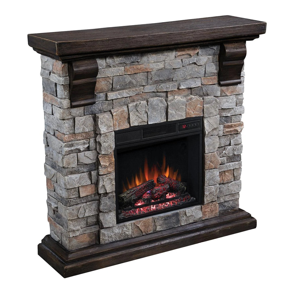 Stone Fireplace with Mantel K948158