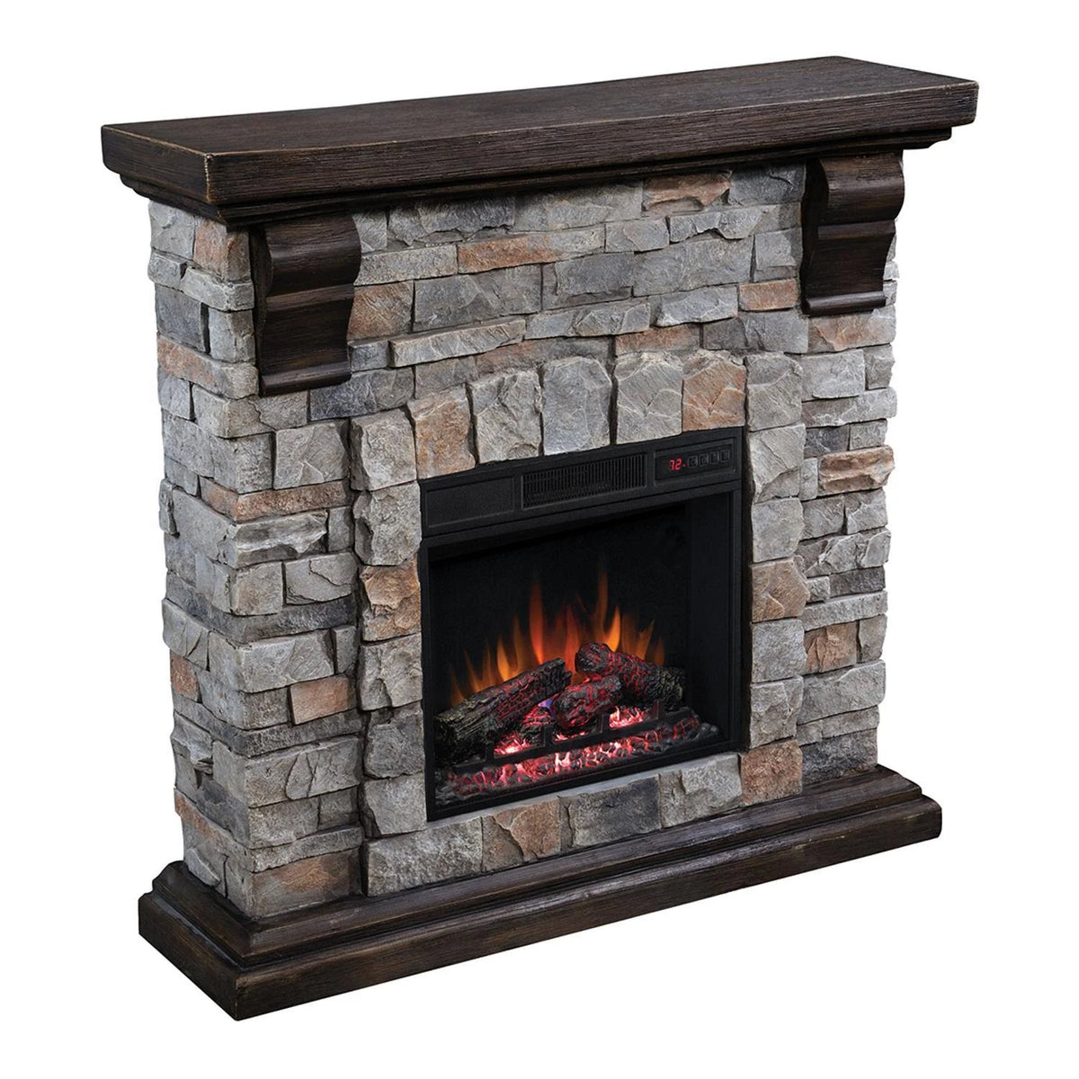 Stone Fireplace with Mantel K948158