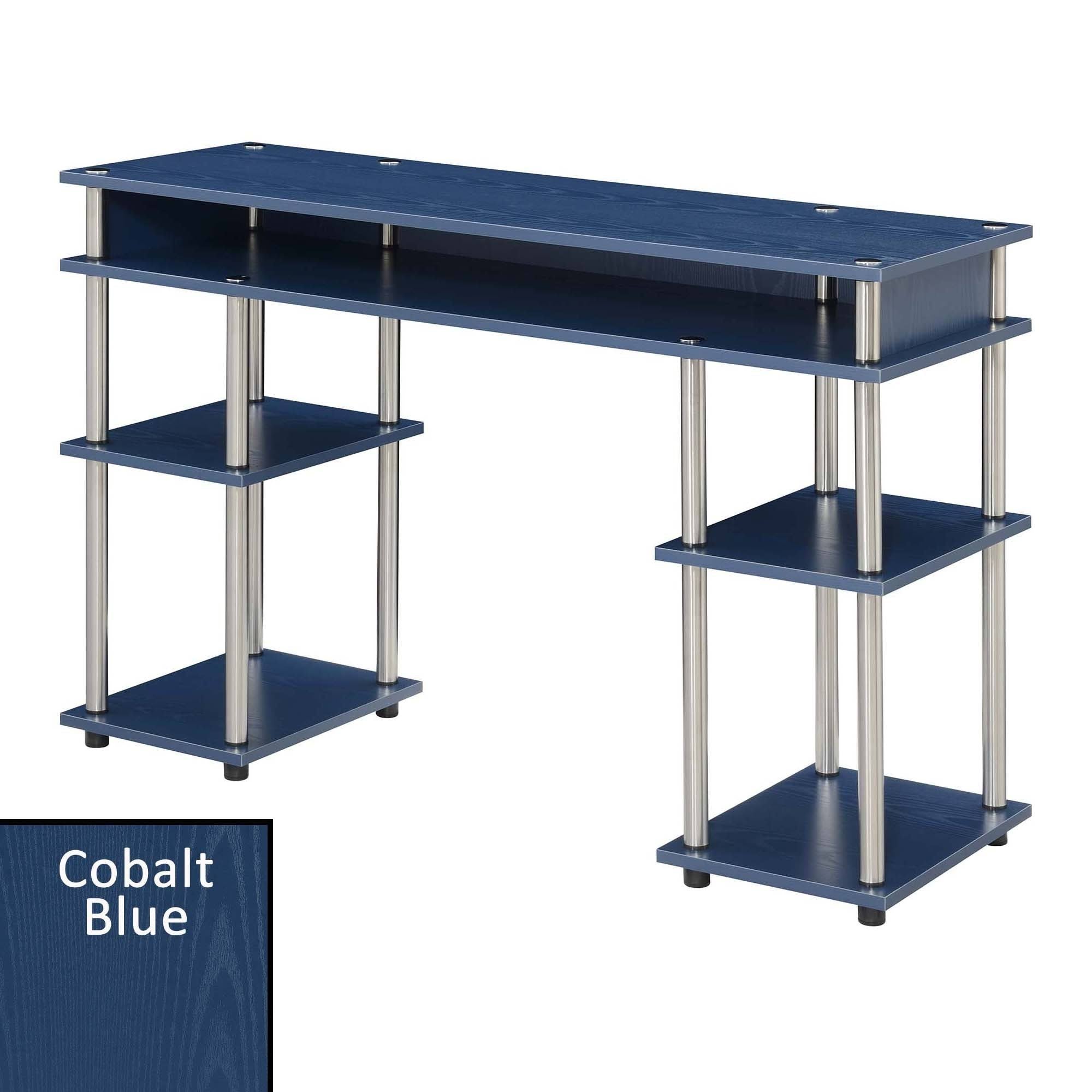 Faux Birch Student Desk with Shelves N46217