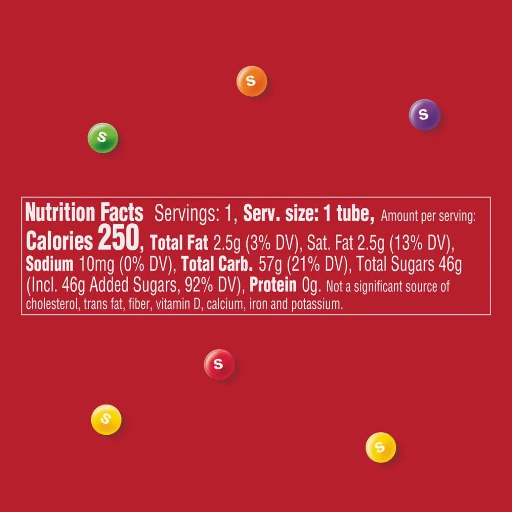 MEGA TUBE 2.2 OUNCE Skittles (Pack of 48) W52858