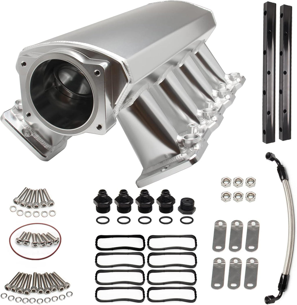 102mm Intake Manifold for Cathedral Port Heads LS Based Engines (Black) O19543