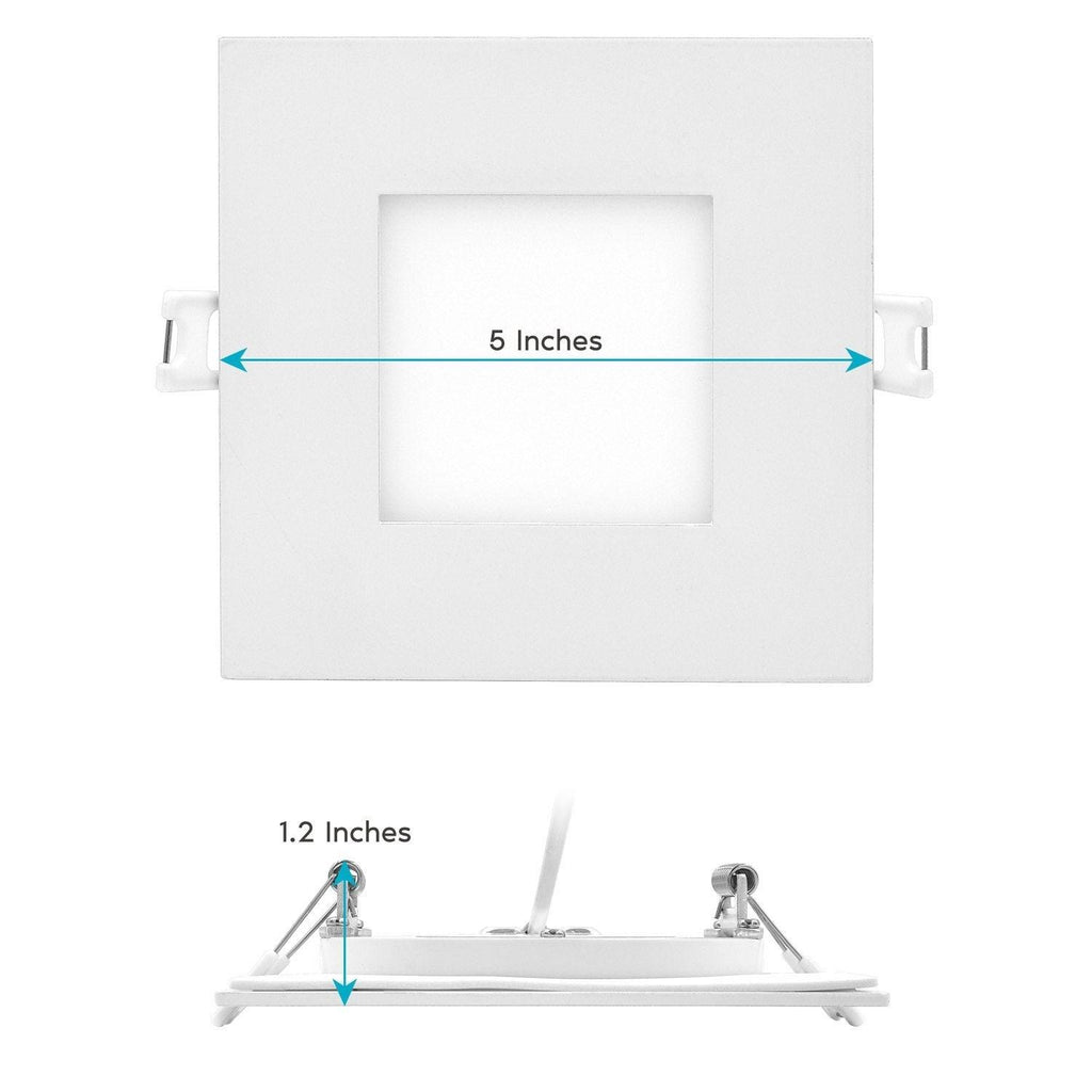 4x22 Ultra Thin Square LED Recessed Lighting Dimmable 10W Wet Rated Z421572