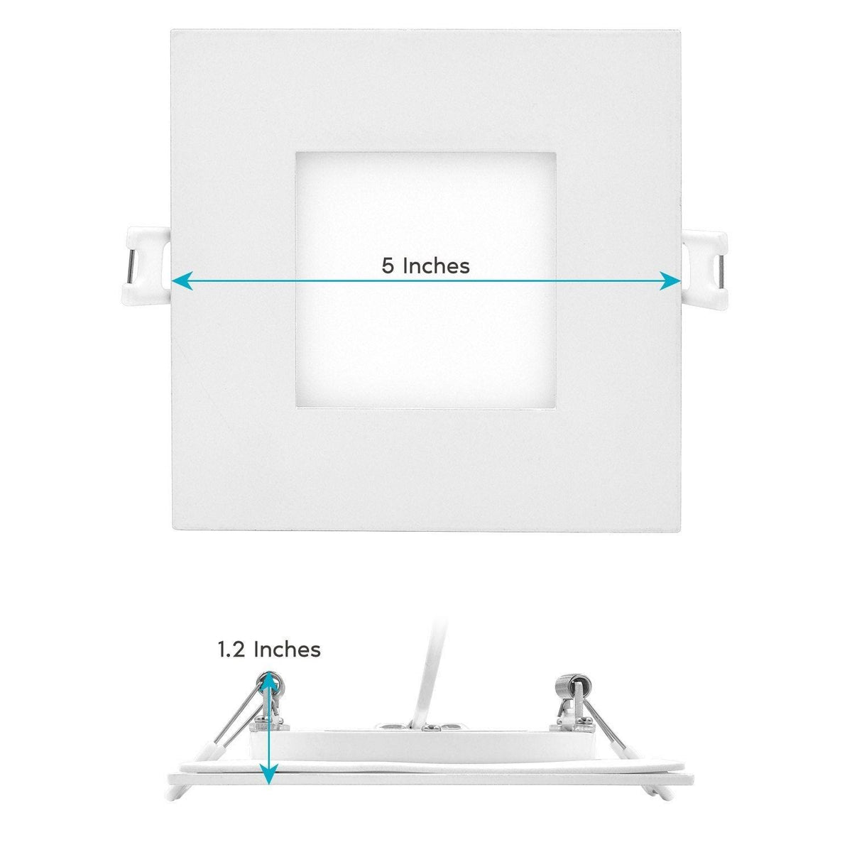 4x22 Ultra Thin Square LED Recessed Lighting Dimmable 10W Wet Rated Z421572