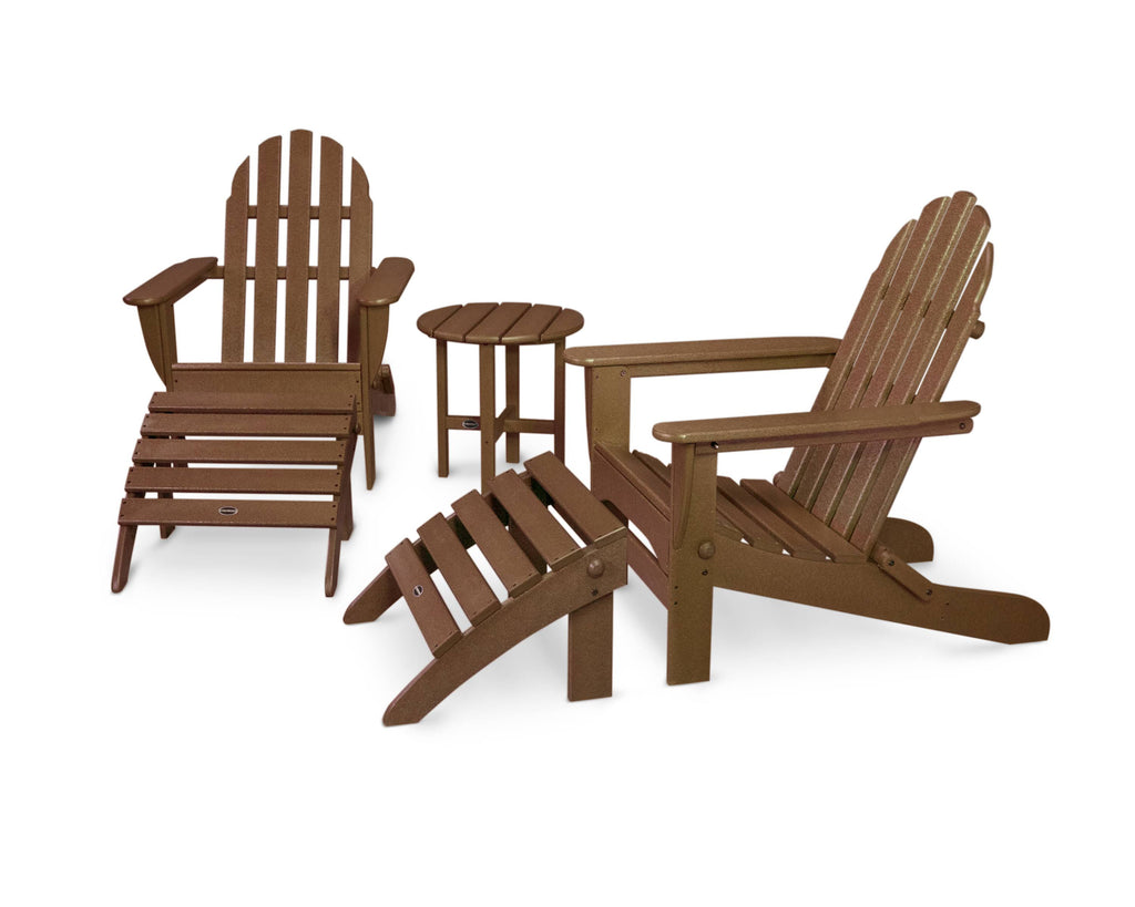Teak 5-Piece Adirondack Chair Set I173285