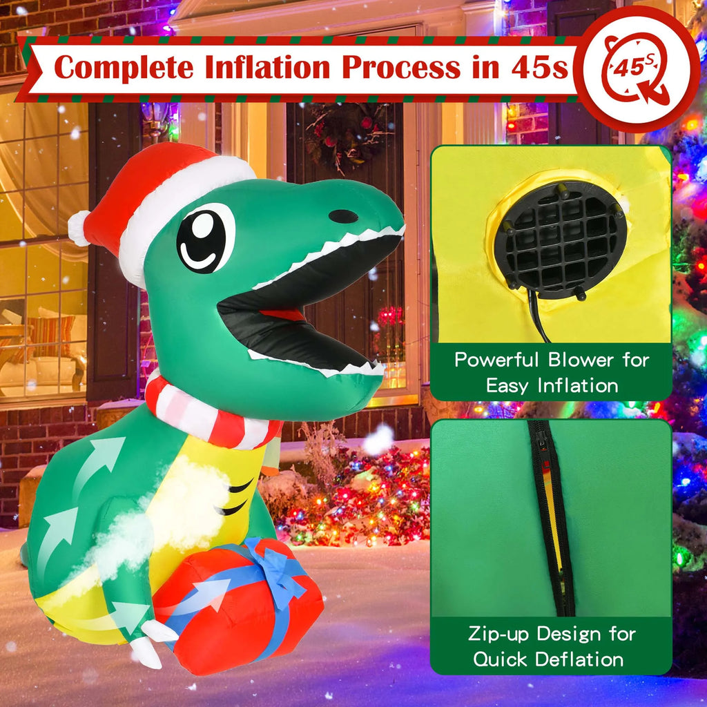 Christmas Inflatable Dinosaur Hanging Window Decoration A610084