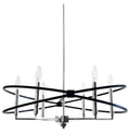 6 Light Incandescent Chandelier Polished Chrome Matte Black X472641