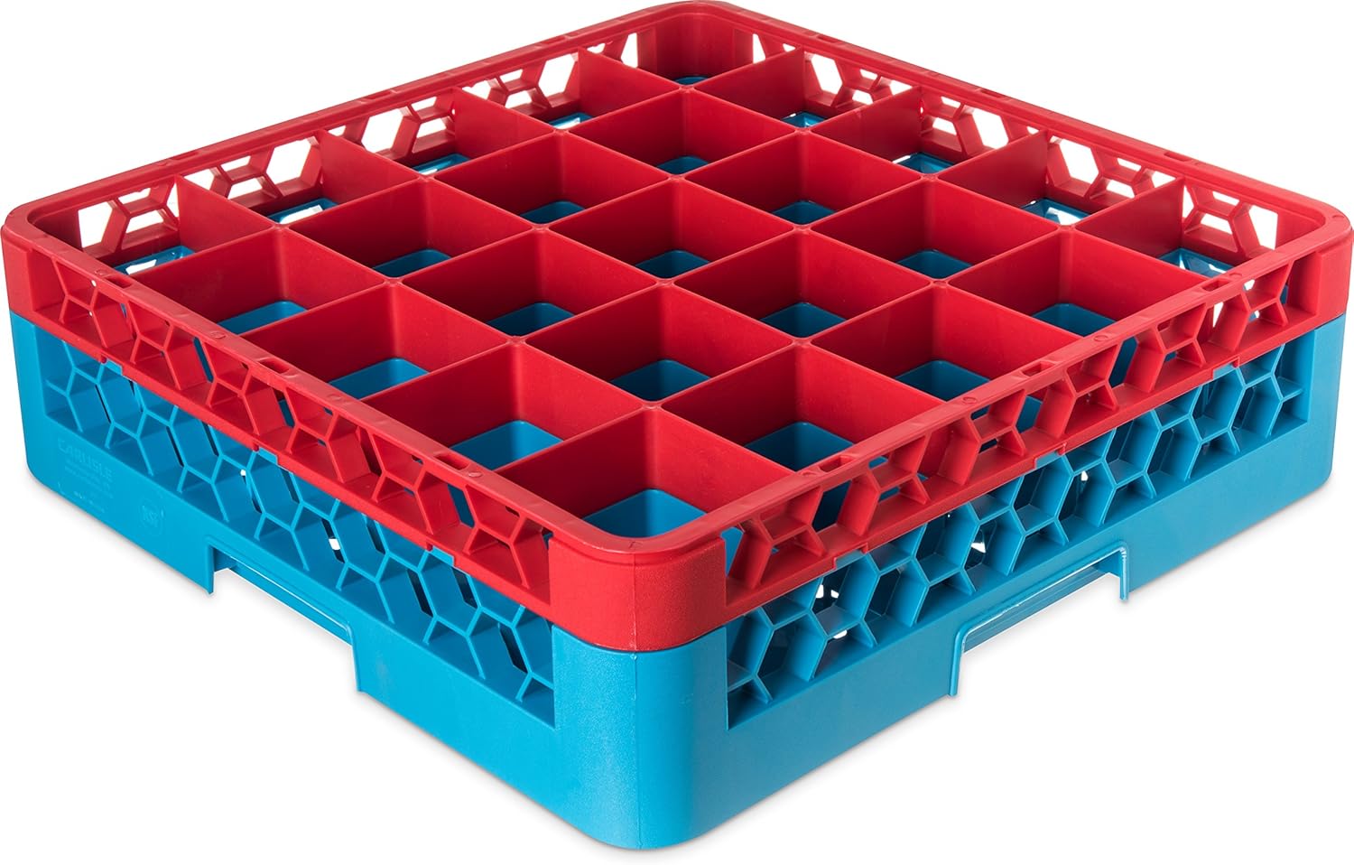 16 Compartment Glass Rack with 2 Extenders, Carlisle Blue, Pack of 2 L65127