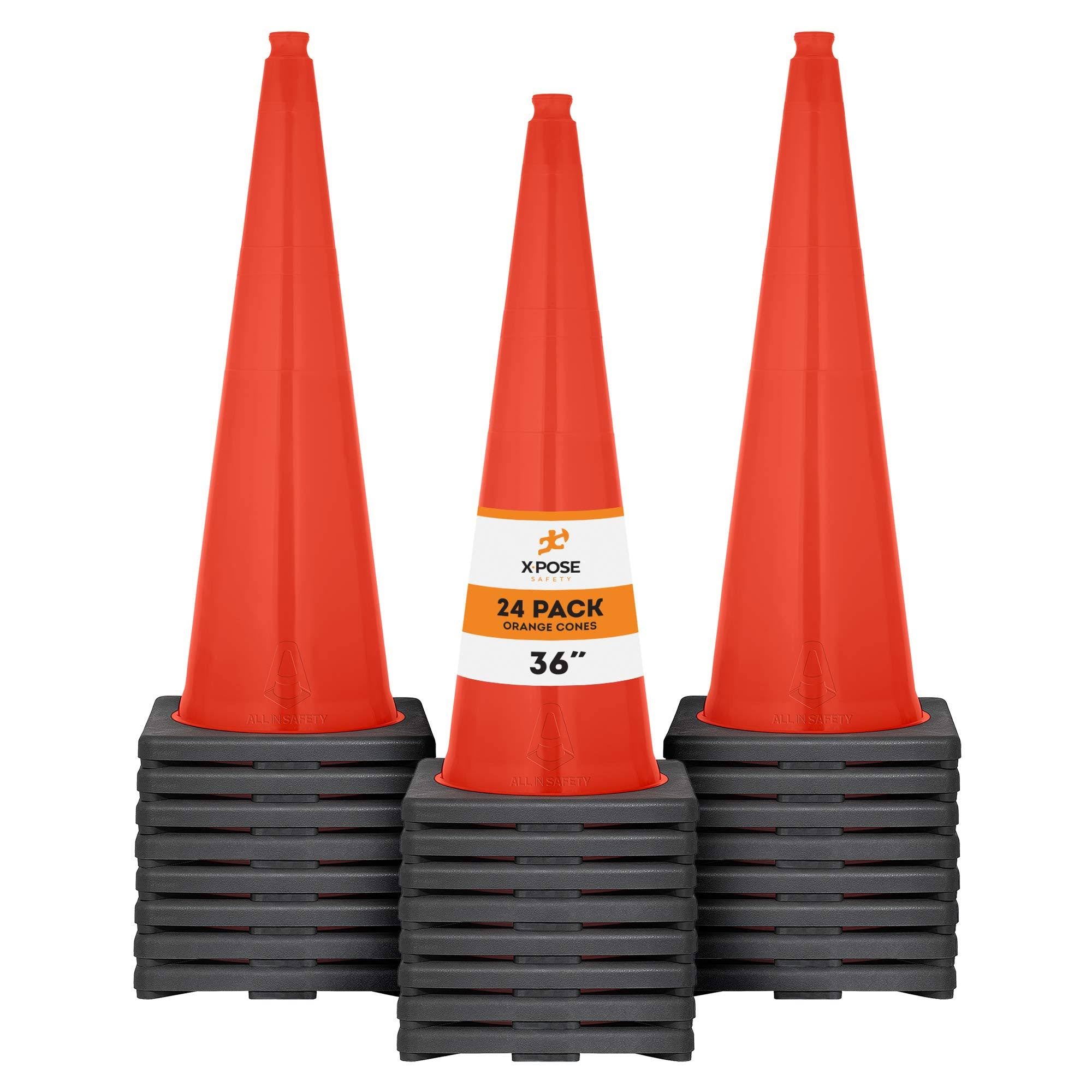 Orange PVC Plastic Traffic Cones V67879