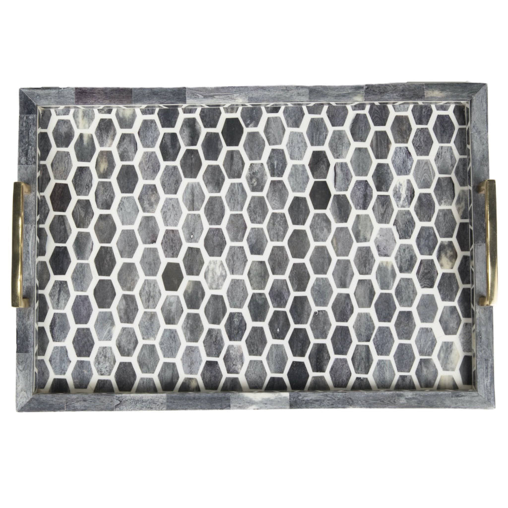Ivory/Grey Tray O92439