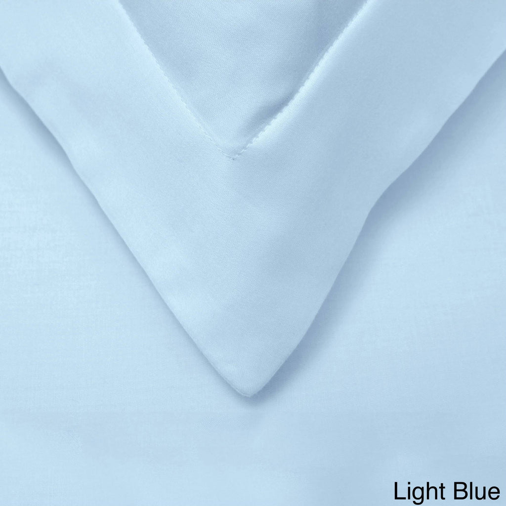 Light Blue Twin Cotton Sateen Duvet Cover Set A859308