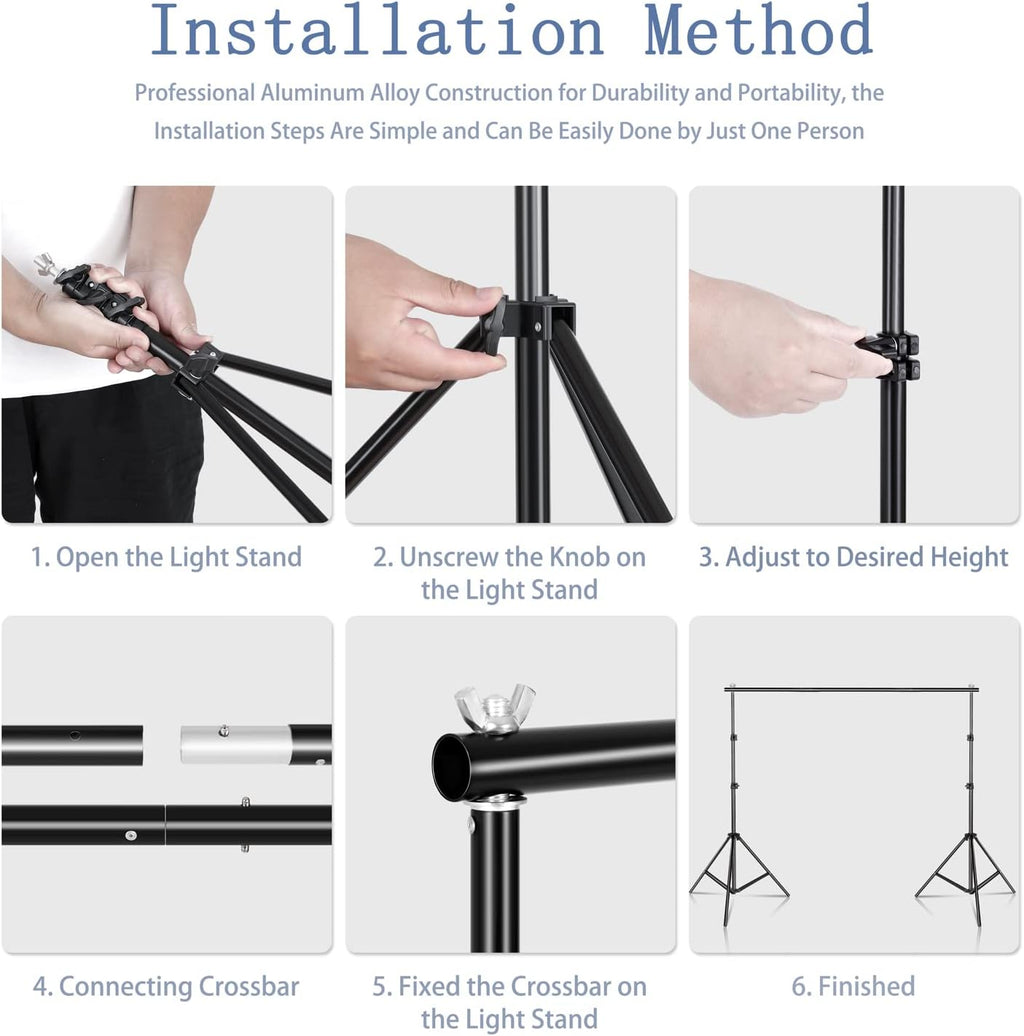 7x10 FT Adjustable Backdrop Stand with Carrying Bag G26322