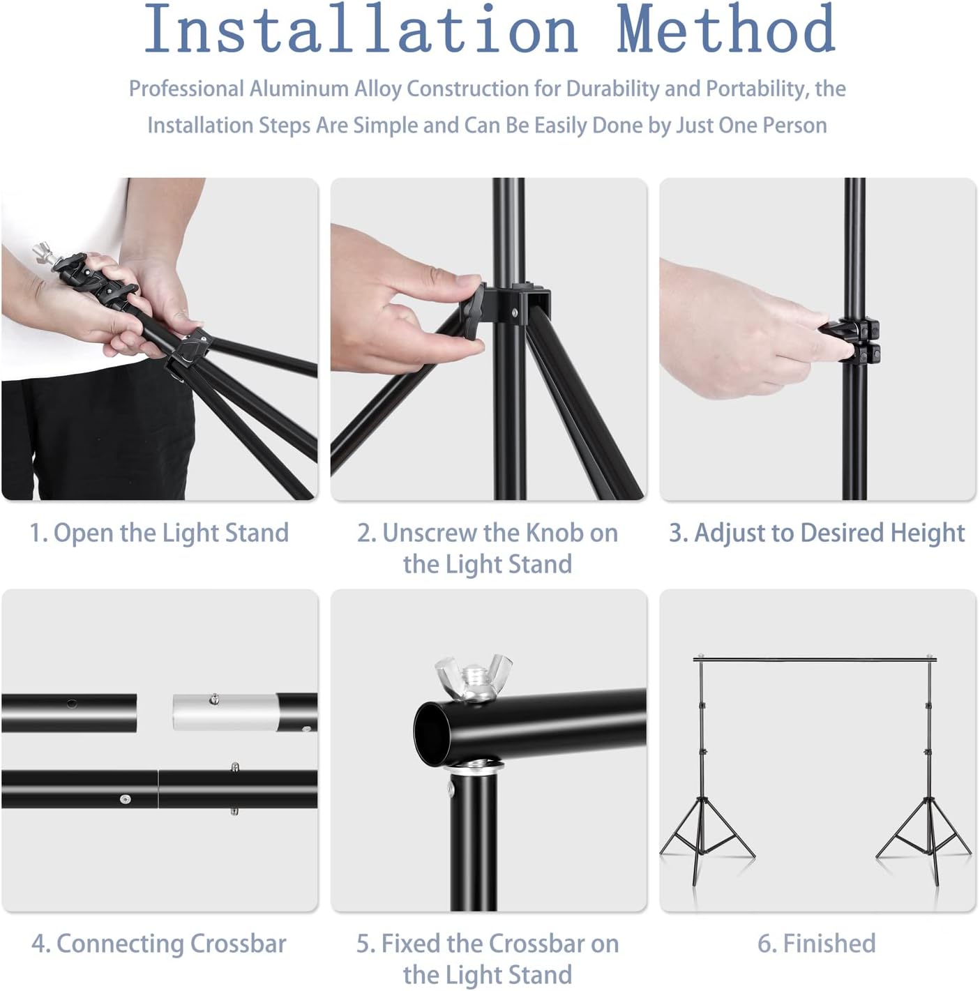 7x10 FT Adjustable Backdrop Stand with Carrying Bag G26322