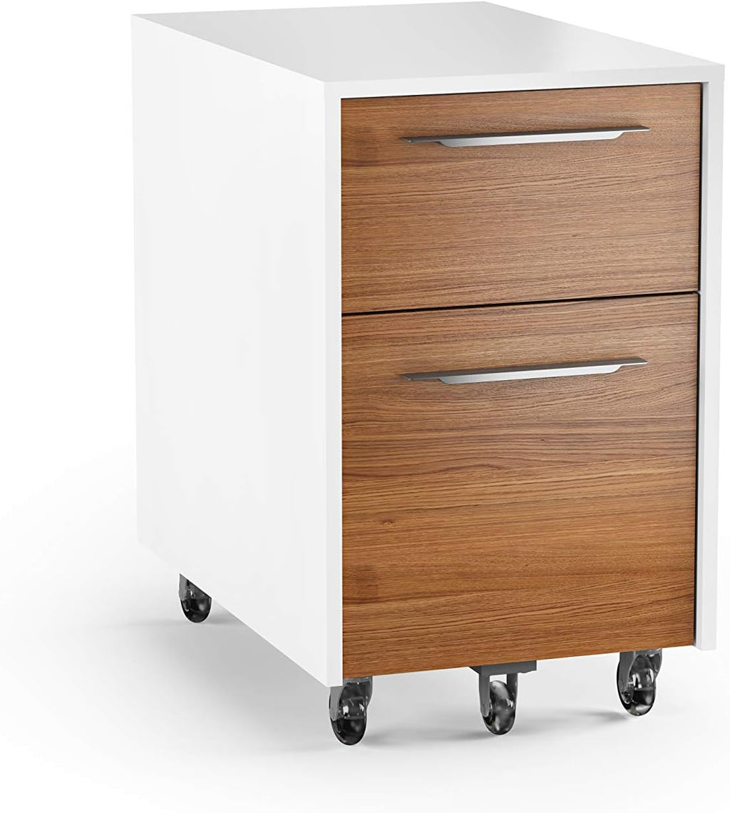 White/Charcoal Stained Ash Mobile File Pedestal Cabinet H96915