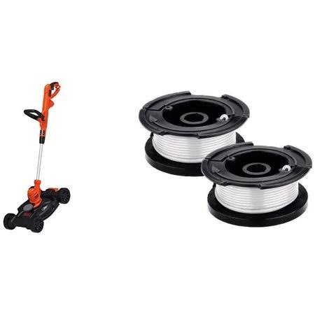 Black+decker Electric Lawn Mower Trimmer Line Replacement Spool, Autofeed 30 ft, 0.065-Inch, 2-Pack Y907643
