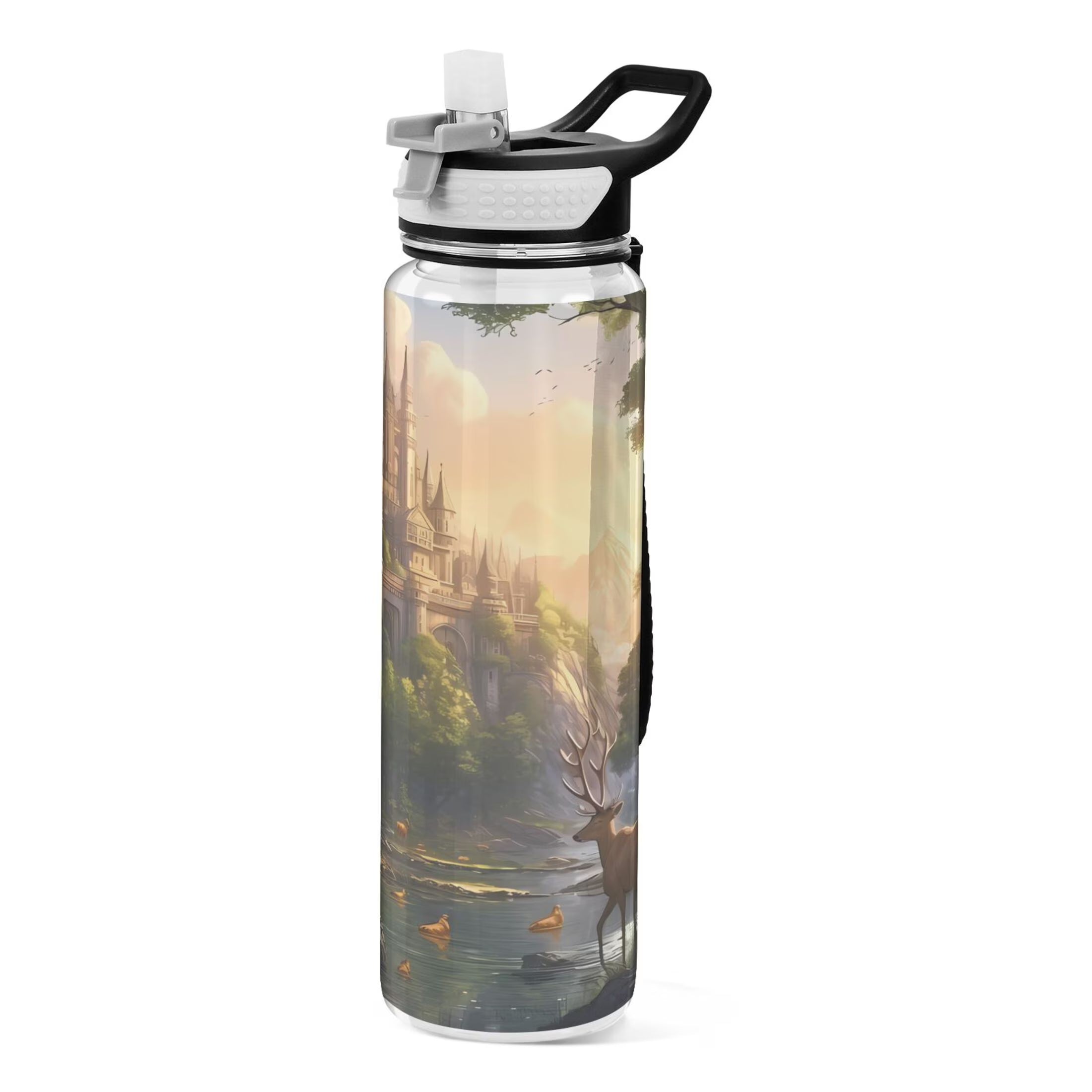 32oz Tritan Leakproof Clear Sports Water Bottle W330