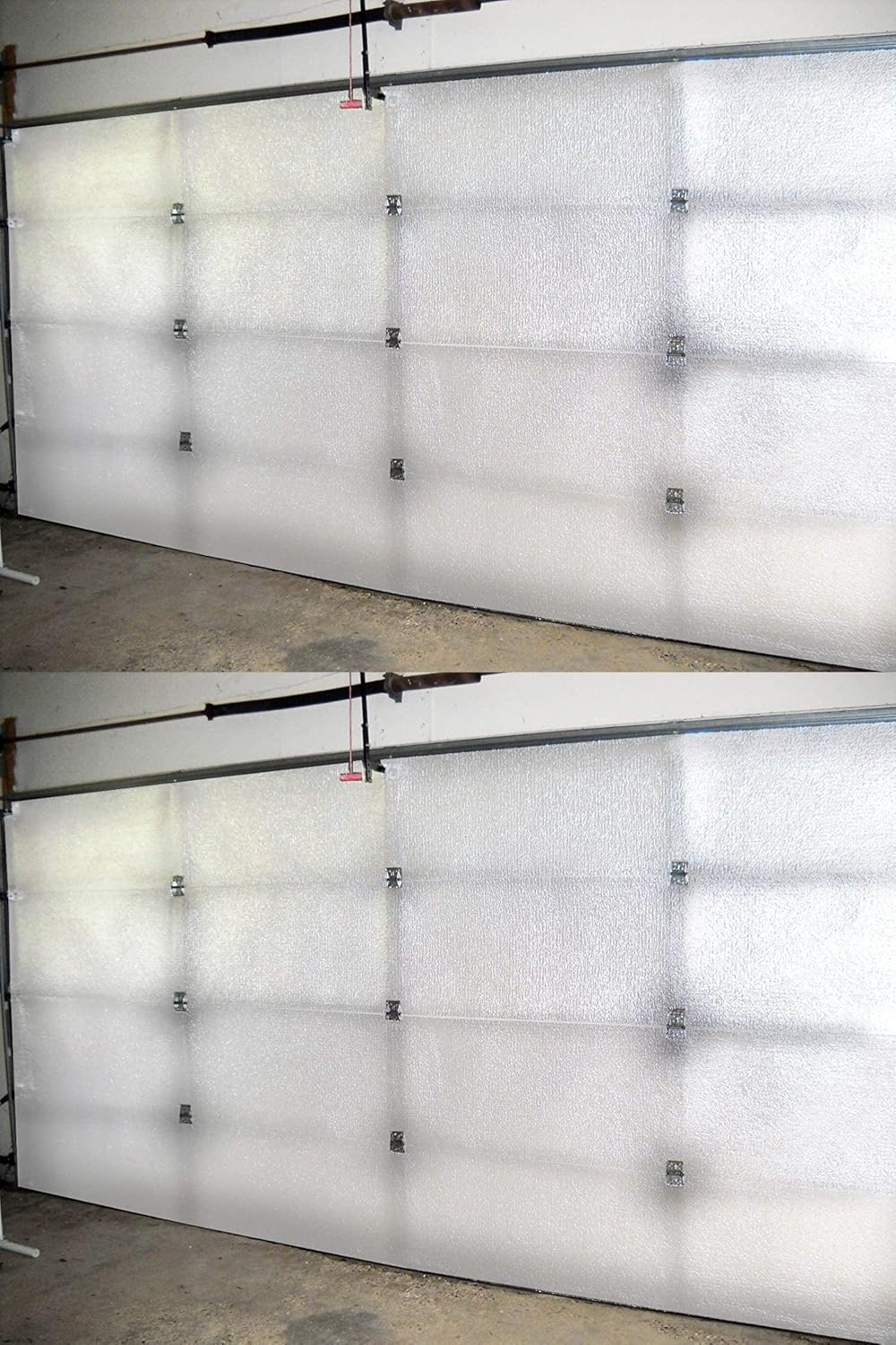 White Reflective Foam Core 2 Car Garage Door Insulation Kit 18FT x 8FT D5297