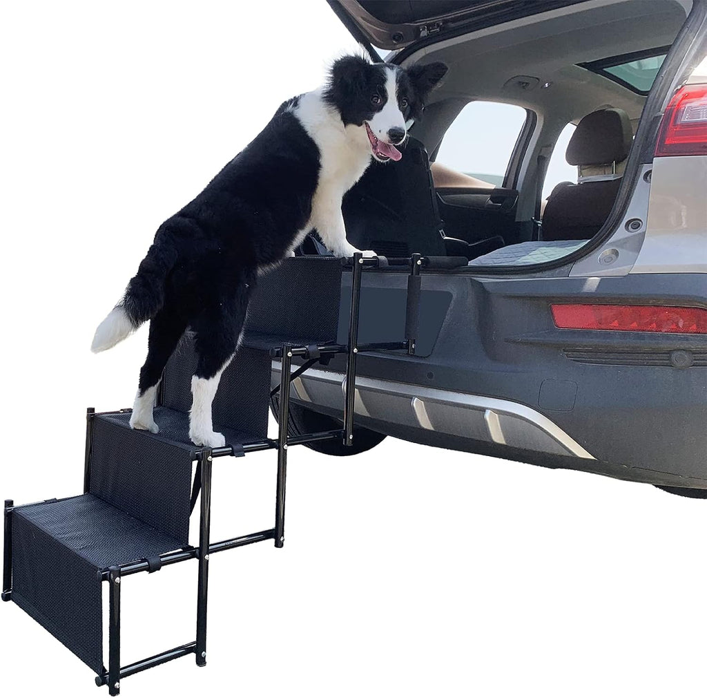 Grey Pack of 2 Folding Pet Stairs Ramp Ladder V31248