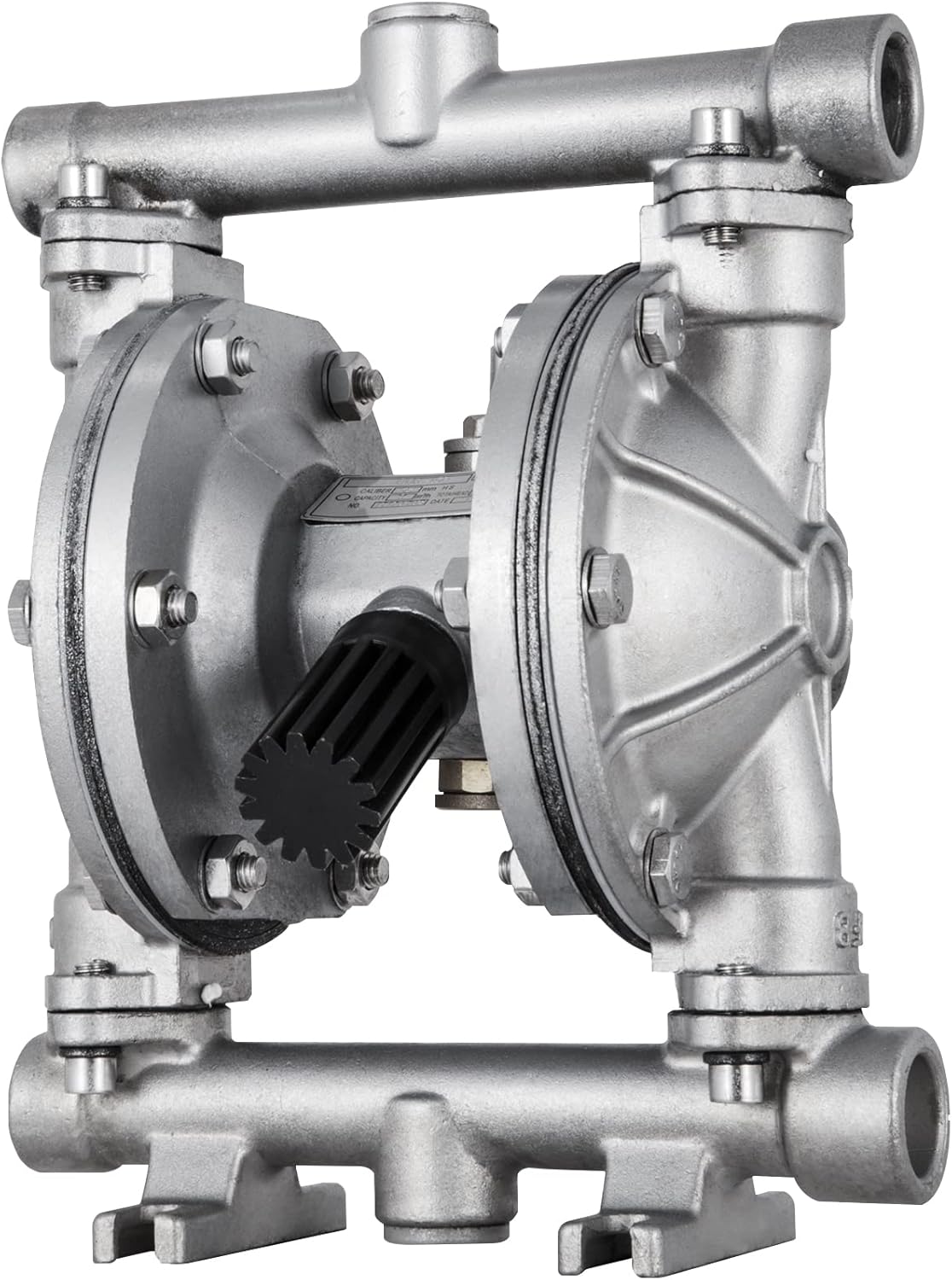 Air-Operated Double Diaphragm Pump 1/2 inch 304 Stainless Steel 12 GPM Max 115PSI Nitrile Diaphragm Q6370