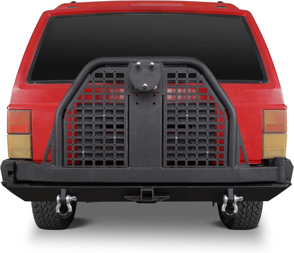 Rear Bumper with Swing Out Tire Carrier and Foldable Table Textured Black Steel E41675