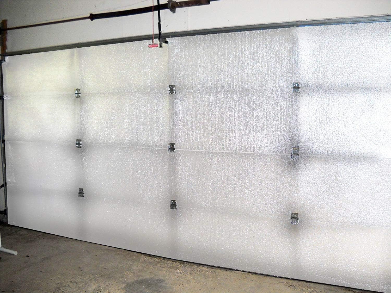 White Reflective Foam Core 2 Car Garage Door Insulation Kit 18FT x 8FT D5297
