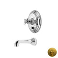 Satin Gold Tub and Shower Trim Plate with Handle Z56357