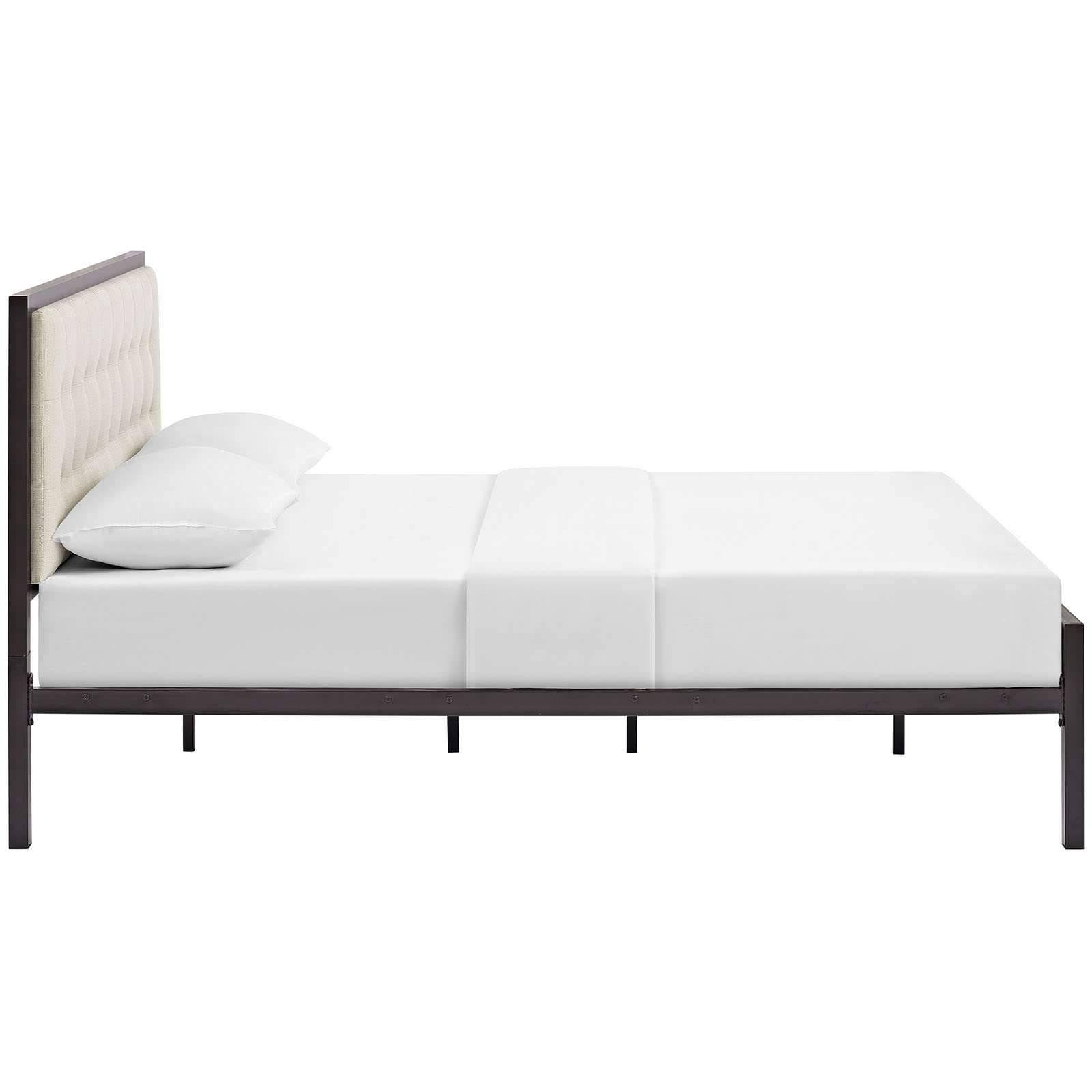 Full Fabric Bed, Brown Gray O8823