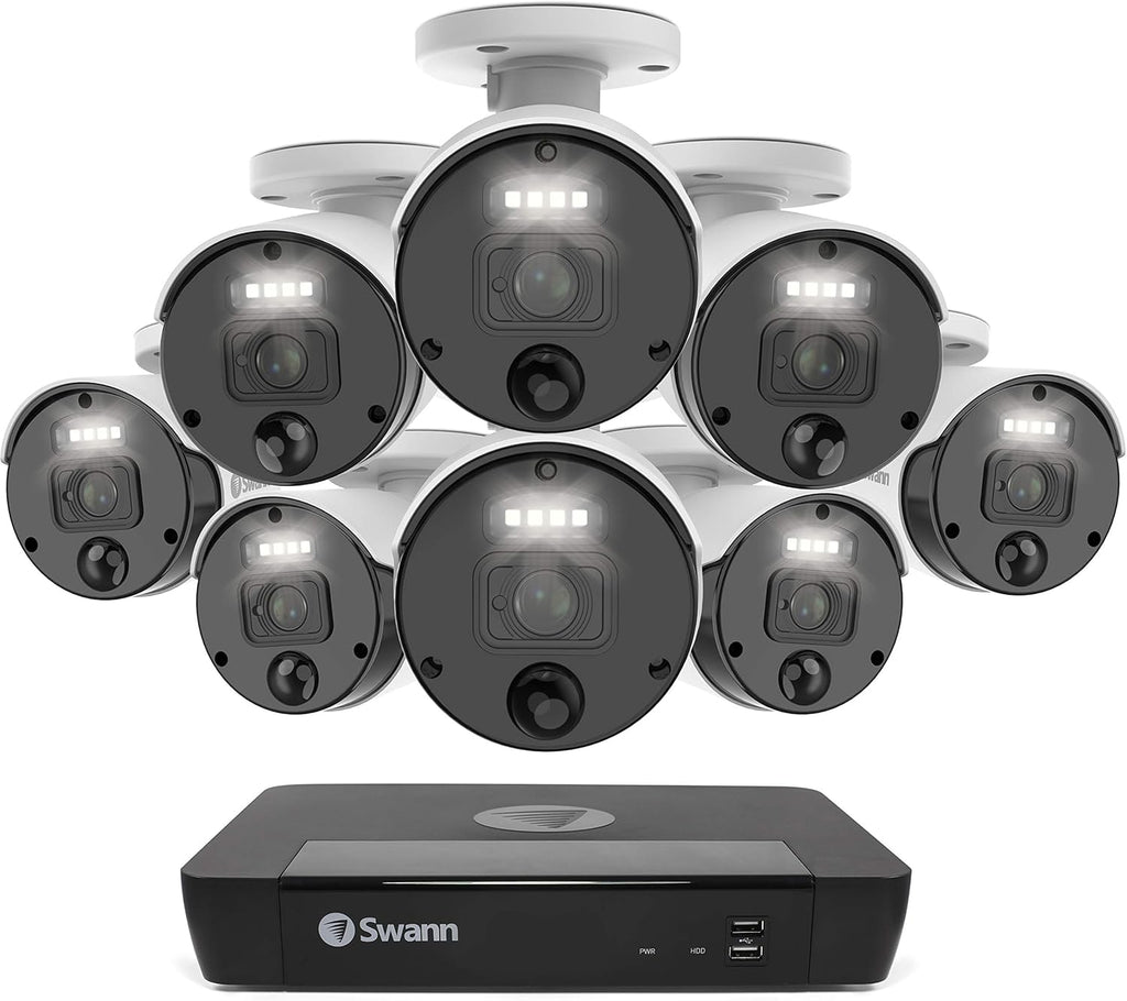 8 Camera 8 Channel POE NVR 4K Wired Security Camera System M905794