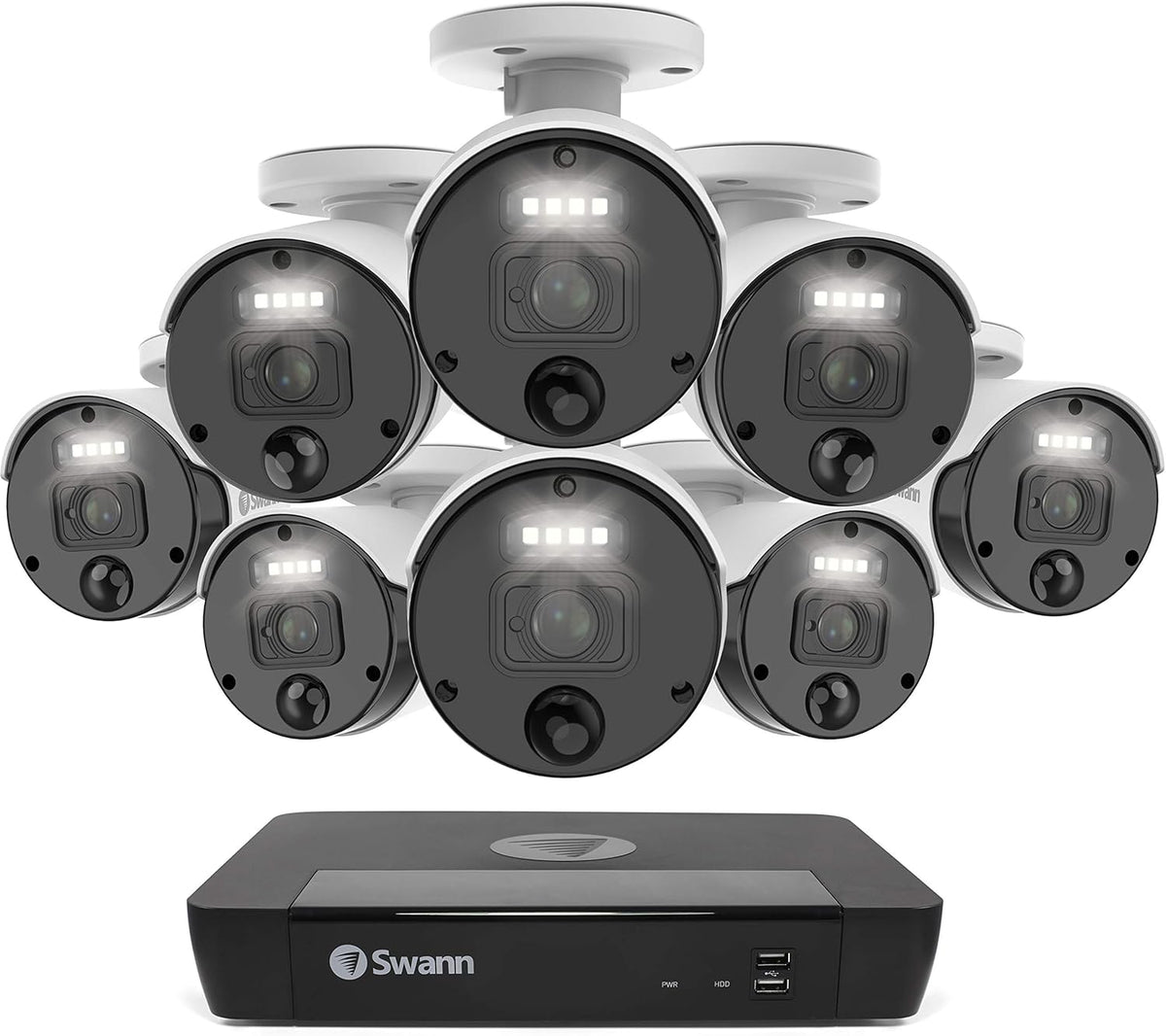 8 Camera 8 Channel POE NVR 4K Wired Security Camera System M905794