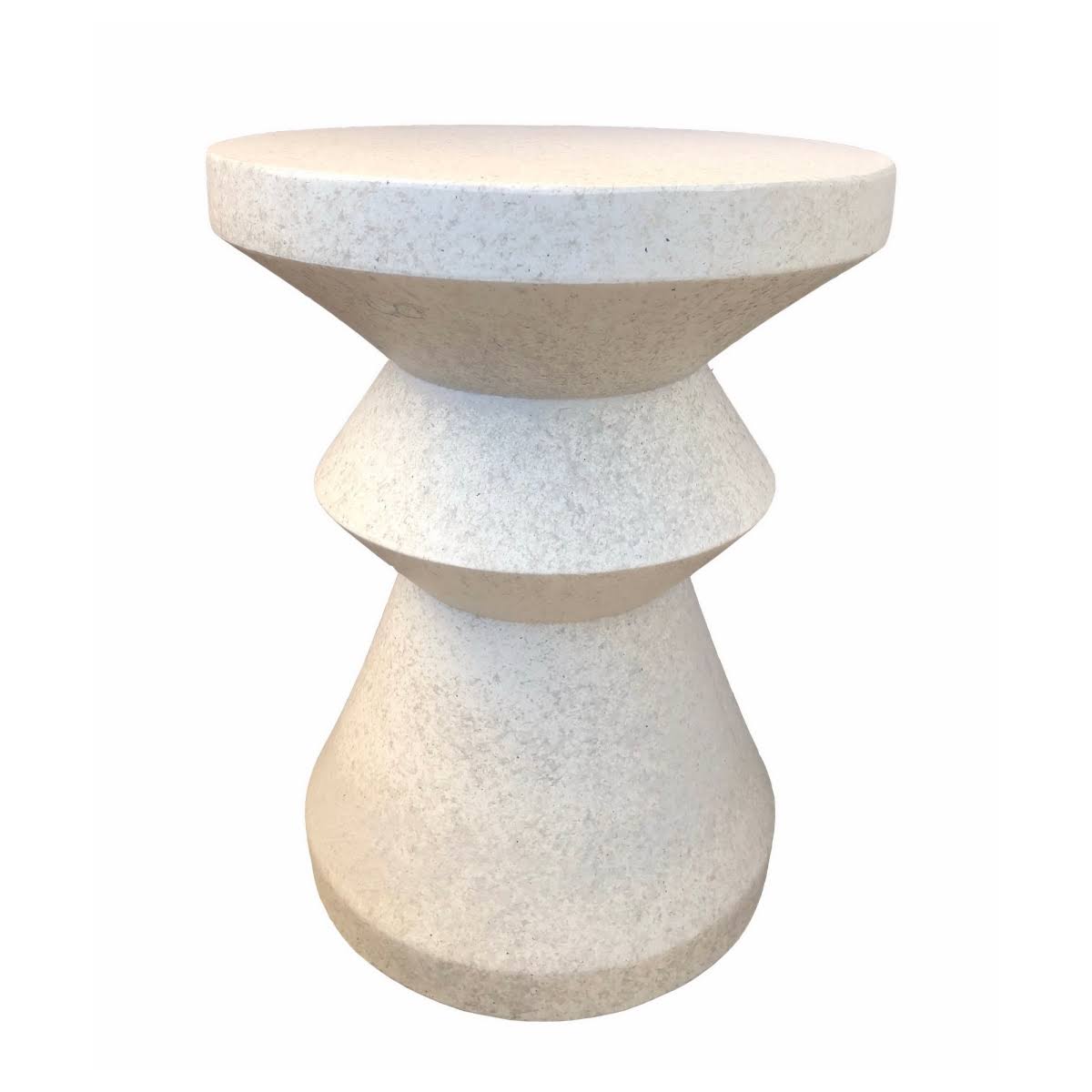 White Resin End Table K465