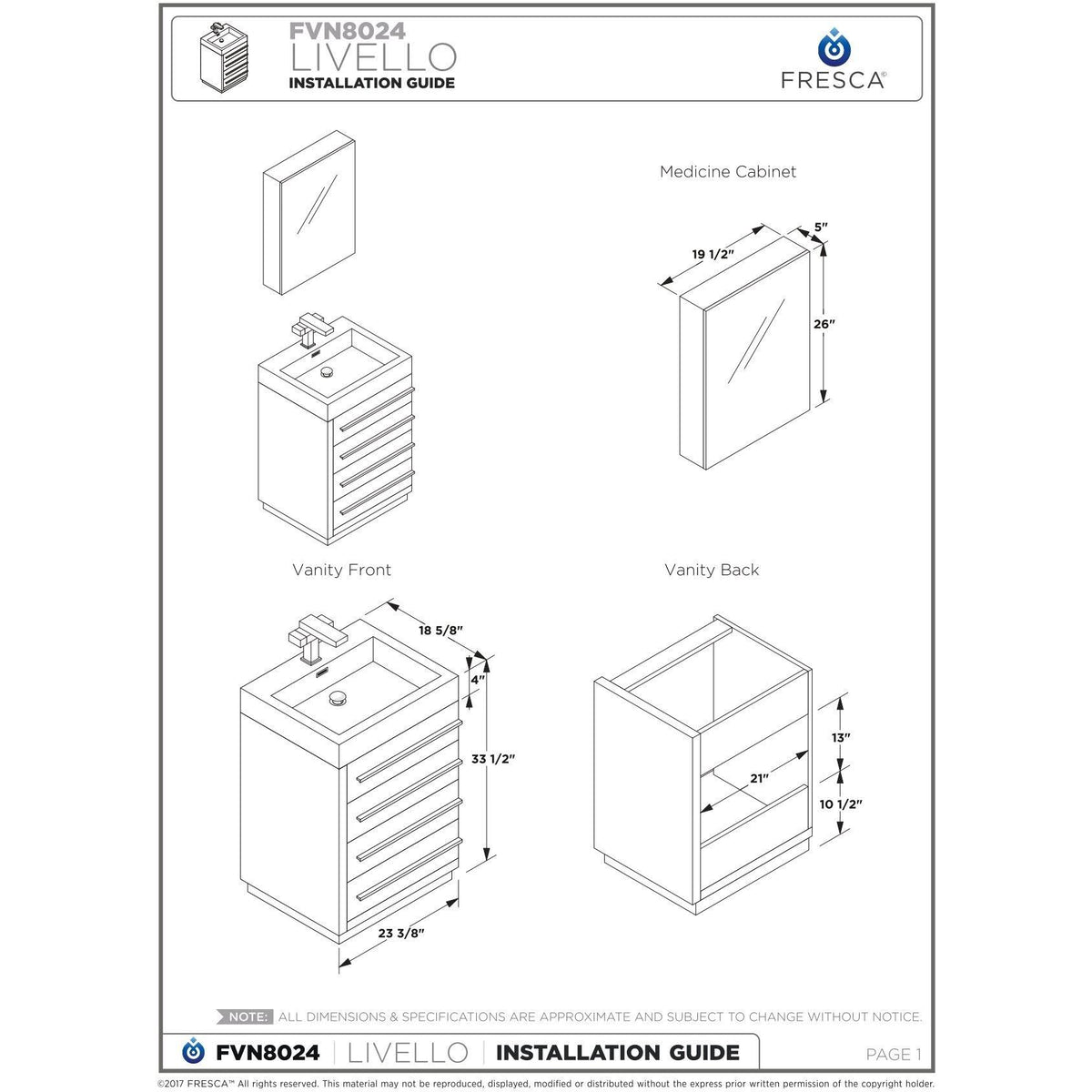 Walnut Bathroom Cabinet I238146