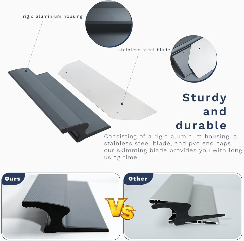 16 Extruded Aluminum & Stainless Steel Skimming Blade U845816